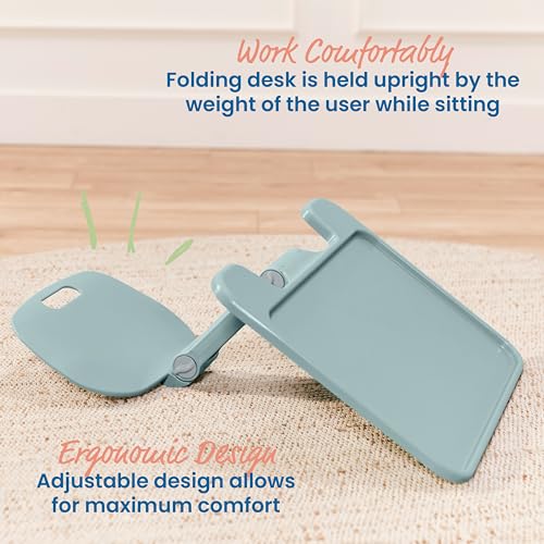 ECR4Kids The Surf Folding Portable Lap Desk, Large, Flexible Seating, Sage - color: Sage