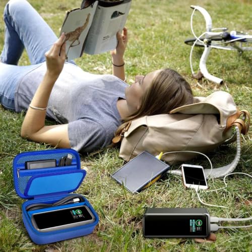 Laptop Power Bank Case for Anker 25000& Prime 27650，Blue | Organizes the Power Bank, Small Cables and 100W Charging Base; Larger 150W Charging Base Does Not Fit, Case Only - color: Blue