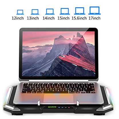 Laptop Stand with Cooling Notebook Pad Portable Bracket RGB Light Effect for Gaming Notebook Computer Cooling Bracket