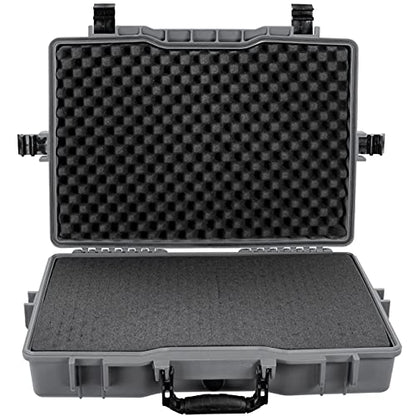 Eylar Large 22 inch Protective, Camera, Tools, Equipment Laptop Hard Case Waterproof w/ 3 Layers Foam (Gray) - color: Gray