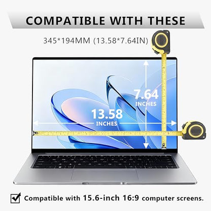 15.6-inch 16:9 Universal Laptop Screen Protector with Tempered Glass | For HP/Dell/Acer/ASUS/Samsung/Lenovo/MSI/Toshiba/LG/Razer Blade, Bubble Free,Anti Scratch Anti-Fingerprint - size: 15.6 Inch (16:9 Aspect Ratio Screen)