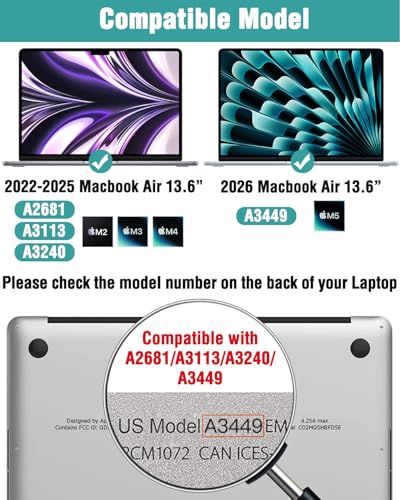 F FORITO 2-Pack Anti Glare Matte Laptop Screen Protector Compatible with Apple MacBook Air 13.6/13'' (2022-2026, M2, M3, M4, M5), Eye Protection Screen Guard for Students and Programmers - size: for MacBook Air 13.6" (2022-2026, M2,M3,M4,M5)
