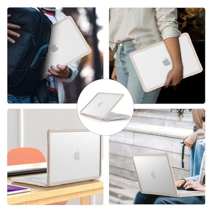 MOSISO Compatible with MacBook Neo Case 13 inch 2026 A3404 A18 Pro Chip | Anti-Crack Cover Protective Hard Shell Case with Shock-Absorbing TPU Bumper, Khaki - color: Khaki