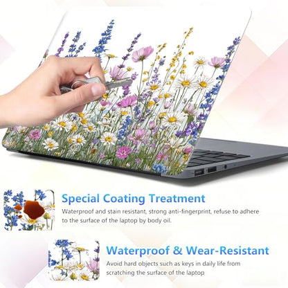 Laptop Skin Sticker Decal 15-15.6 Inch with Cute Mouse Pad, Universal Reusable Vinyl Sticker for 12.1 13 13.3 14 15.4 Inch Netbook and Notebook PC, Boho Floral - color: Boho Floral