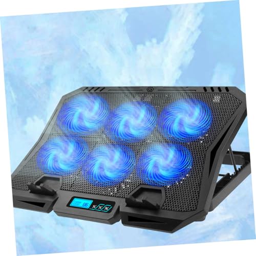 Generic Laptop Cooler Stand with 6 Fans 15.6-inch Cooling Pad Quiet Air Cooler for Gaming and Office Laptops Adjustable Speed Blue LED Cooling Fan Holder