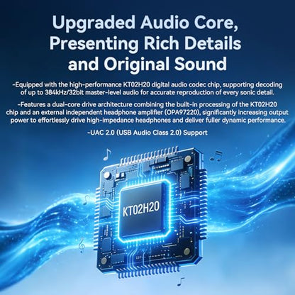 2026 Latest KBEAR TC06 USB C DAC with Headphone Amplifier, Portable Mini DAC Amp with 3.5mm 4.4mm Output, HIFI Hi-Res USB C to 3.5mm Audio Adapter for KZ ZS10 PRO IEM,Work with PC/Laptop/Phone(Silver)