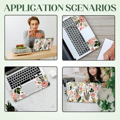 SUPERDANT Wildflower Laptop Skin Sticker Decal Leaves Universal Laptops Notebook Skin Sticker 12 13 13.3 14 15 15.4 15.6 Inches Vinyl Laptop Cover Stickers Removable Waterproof Notebook Protector - style: Wildflower Leaves