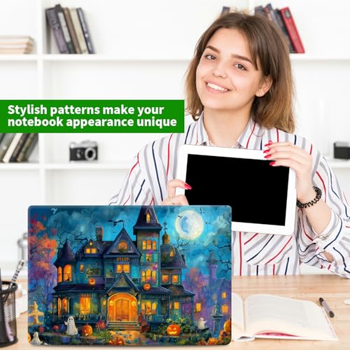 Laptop Skin Sticker Decal, Universal Protective Cover Fit 12 13 14 15.6 Inch Notebook, Reusable Water-Resistant Vinyl Decal w/ 2 Wrist Pads for Business Travel Office, Castle Tree Withered - color: Castle Tree Withered