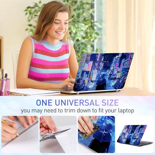 12.1 13 13.3 14 15.4 15.6 Inch Laptop Skin Decal, Laptop Skins Stickers Decals for Notebook PC, Universal Reusable Vinyl Laptop Cover Sticker, Waterproof Art Decal Protector I Neon Sign Street - color: Neon Sign Street