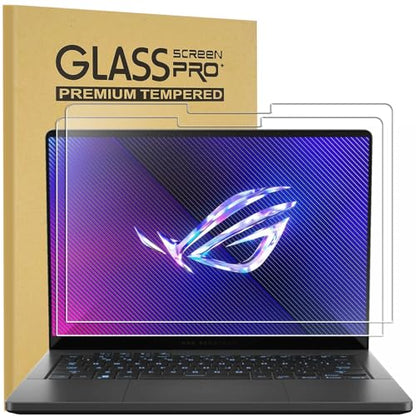 KEANBOLL 2 Pack Tempered Glass Screen Protector for ASUS ROG Zephyrus G14 GU405 GA403 14" AI Gaming Laptop, 9H Hardness, Ultra Clear, Anti Scratch (Fits model 2024-2025-2026 only !)