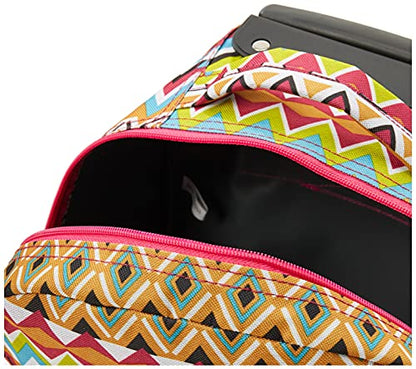 Rockland Double Handle 17" Rolling Backpack, Tribal - color: TRIBAL, size: One Size