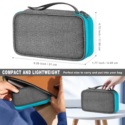 Travel Laptop Backpack with Small Case for 15-16 inch Notebooks, Slim & Expandable Computer Bag for College Business Commute for Men and Women,Light Gray-Blue - color: Light Gray-blue