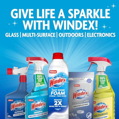 Windex Electronic Cleaning Wipes, Pre-Moistened Screen Wipes for TVs, Phones, and Other Electronics, Resealable for a Freshness Lock, 25 Count - size: 25 Count (Pack of 1)