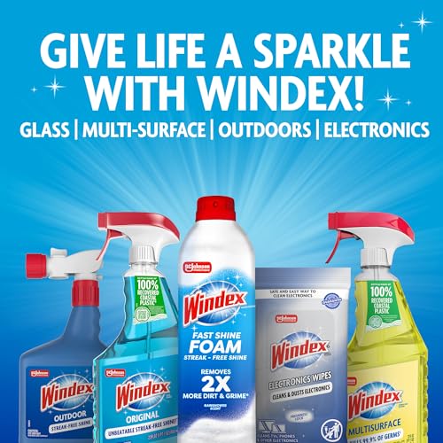 Windex Electronic Cleaning Wipes, Pre-Moistened Screen Wipes for TVs, Phones, and Other Electronics, Resealable for a Freshness Lock, 25 Count (Pack of 12) - size: 25 Count (Pack of 12)