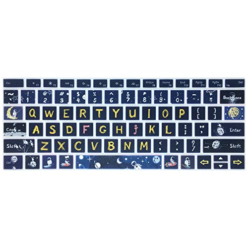 Silicon Keyboard Cover Skin for Microsoft Surface Pro 7/6/5,2019，2018，2017 Keyboard,US Layout, Space Man - color: Space Man