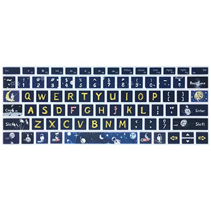 Silicon Keyboard Cover Skin for Microsoft Surface Pro 7/6/5,2019，2018，2017 Keyboard,US Layout, Space Man - color: Space Man