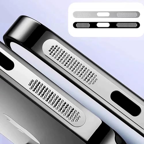 for iPhone 16 Pro Max Earpiece Speaker Mesh Anti Dust Proof Adhesive Cover - 5PCS / Black - color: Black, size: 16 Pro Max/16 Pro