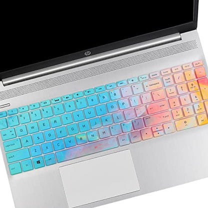 Keyboard Cover for 15.6 17.3 HP Laptop 15-dy 15-dw/da/db/ef 17-by/ca 15-dy5033dx 15-dy5073dx 15-dy2073dx 15-dy2703dx 15-dy2702dx 15-dy5131wm 15-dy2005tg 15-dy2193dx 17-by4013dx 17-by4633dx 17-by4061nr - color: Colorful