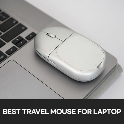 Magnito – Magnetic Wireless Bluetooth Mouse for MacBook, iPad, Laptop, Windows, Chrome OS, Linux – Compact & Portable, Slim, Lightweight, Quiet Clicks – The Best Travel Mouse (Silver) - color: Silver