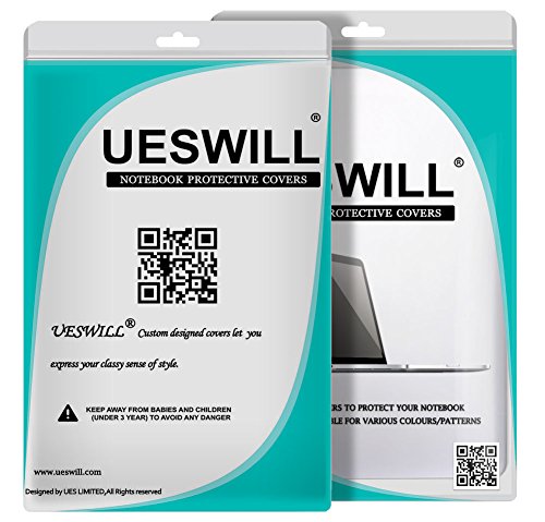 UESWILL 2in1 Smooth Soft-Touch Matte Hard Shell Case with Silicone Keyboard Cover Compatible with MacBook Pro 15 inch with CD-ROM (Non-Retina) (Model A1286) + Microfibre Cleaning Cloth, Clear - color: Clear, size: MacBook Pro 15" (CD-ROM)