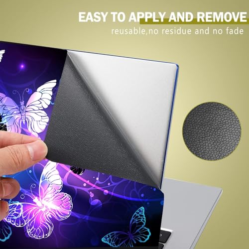 Laptop Notebook Skin Sticker Cover Decal, 12 13 13.3 14 15 15.4 15.6 inch Laptop Vinyl Skin Sticker Cover Art Protector Notebook PC (White Butterflies) - color: White Butterflies