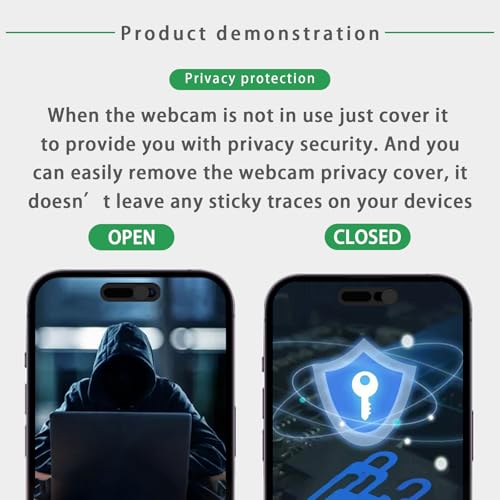Front Camera Cover Compatible for iPhone 16/16Plus/16Pro/16Pro Max/15/15Plus/15Pro/15Pro Max/14Pro/14Pro Max,Webcam Cover Protect Privacy and Security,Not Affect Face ID, 2 Pack-Black - color: Black