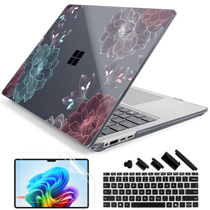 Batianda Artistic Case for Microsoft Surface Laptop 15 inch, Leaves | Fits Surface Laptop for Business 8th Edition 2026 & Surface Laptop 7 2024, 4-in-1 Accessories Bundle, Slim Durable Hard Shell - color: Leaves
