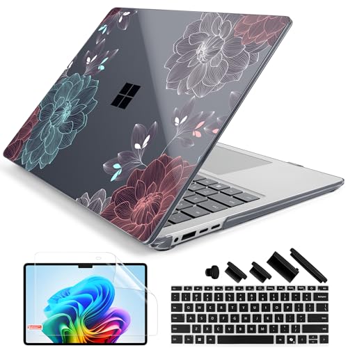 Batianda Artistic Case for Microsoft Surface Laptop 15 inch, Leaves | Fits Surface Laptop for Business 8th Edition 2026 & Surface Laptop 7 2024, 4-in-1 Accessories Bundle, Slim Durable Hard Shell - color: Leaves