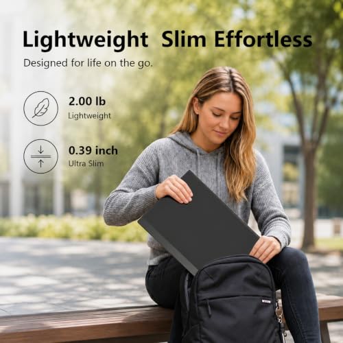 16 Inch Portable Laptop Monitor FHD 1200P IPS 60hz, USB-C&HDMI External Secondary Screen with Integrated Kickstand, Laptop Compatible, Perfect for Multi-Screen Office Work - size: 16-inch