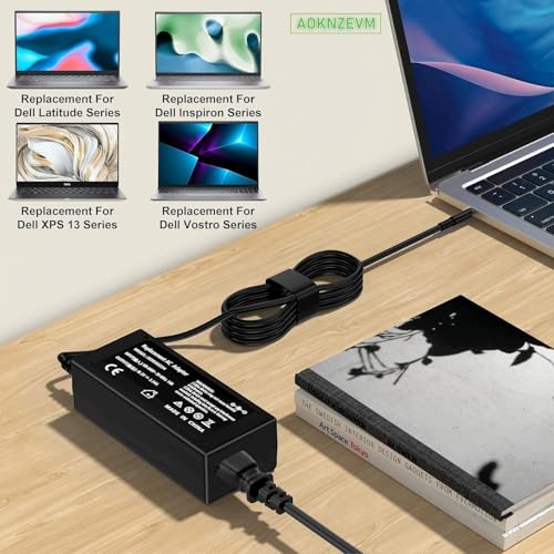 65W Charger Compatible with Dell Laptop Computer | Round Tip Power Adapter