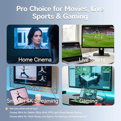 USB C to HDMI Cable for iPhone iPad MacBook Galaxy to TV Projector Monitor, USB-C to HDMI Cord Adapter, Thunderbolt 3 4 5 to HDMI Cable (4K 60Hz, 3.3ft) - size: 3.3ft, style: 4K 60Hz
