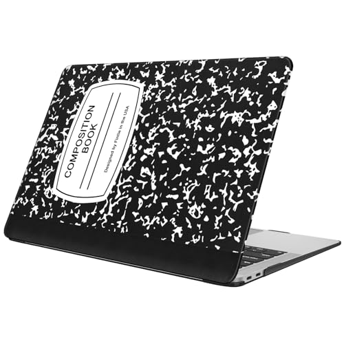 Fintie Case for MacBook Air 13 Inch A2337/A2179/A1932, Composition Book | Air 13.3'', 2018-2022, M1, Snap-On Shell Cover, Full Port Access, Easy On/Off, Lightweight - color: Composition Book