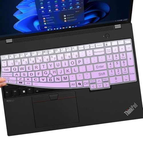 Keyboard Cover for Lenovo ThinkPad E16 L16 P16 P16v (Gen 2/Gen 1) / T16 P16s (Gen 3/Gen 2/Gen 1) 16 inch, Thinkpad L15 Gen 4/3 15.6 inch (Not Fit Thinkpad Z16,L15 Gen 2/1) - color: DZFOPurple