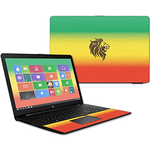 MightySkins Skin Compatible with HP 17t Laptop 17.3" (2017) - Rasta Lion | Protective, Durable, and Unique Vinyl Decal wrap Cover | Easy to Apply, Remove, and Change Styles | Made in The USA - color: Rasta Lion