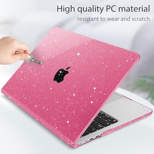 Case for MacBook Air 15 Inch 2026-2023 Release M5 A3448 M4 A3241 M3 A3114 M2 A2941, Hard Shell with Screen Protector & Keyboard Cover, Compatible with Touch ID, Peach - color: Peach