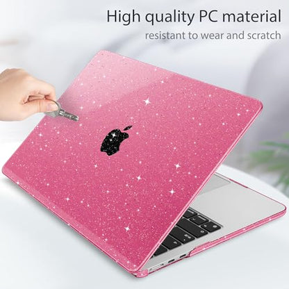 Case for MacBook Air 15 Inch 2026-2023 Release M5 A3448 M4 A3241 M3 A3114 M2 A2941, Hard Shell with Screen Protector & Keyboard Cover, Compatible with Touch ID, Peach - color: Peach