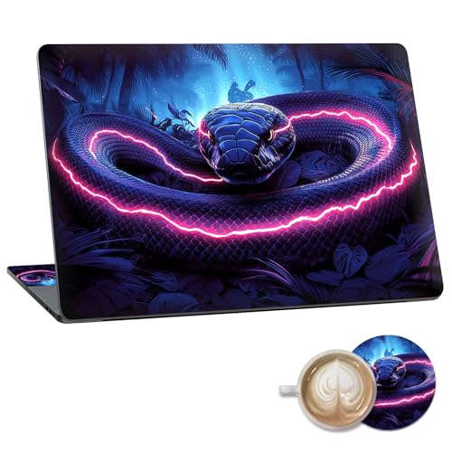 Laptop Skin Sticker Decal 15.6 Inch,12 13 13.3 14 15 15.6 in Laptop Netbook Skins for Notebook,Art Decal Removable Waterproof Scratch Resistant,Universal Vinyl Cover,Glitter Snake - color: Glitter Snake