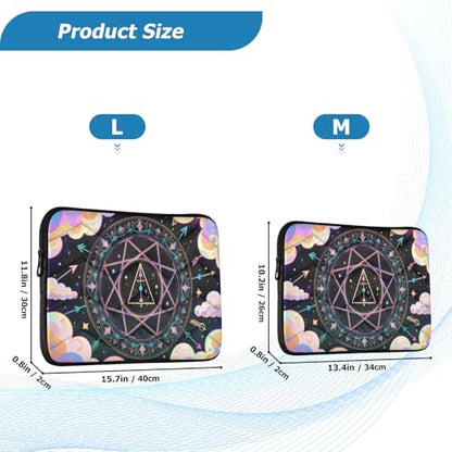Fantasy Magic Array 15-16 Inch Quilted Laptop Sleeve Case Soft Notebook Protector Bag Computer Carrying Case - color: Fantasy Magic Array-1, size: Large