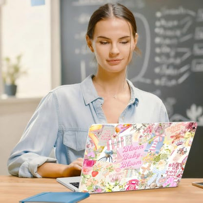 G JGOO Compatible with MacBook Air 13 inch Case 2026 2025-2022 M5 A3449 M4 A3240 M3 A3113 M2 A2681, Plastic Hard Shell for MacBook Air 13.6 inch Case +Keyboard Cover+Screen Protector, Flower Collage - color: Flower Collage