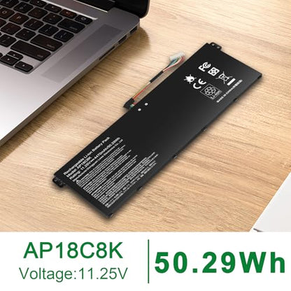 AP18C8K Laptop Battery Compatible with Acer Aspire 5 A514-52 A514-54 7 A715-42G Swift 3 SF314-42 SF314-57 SF314-57G SF314-58 SF314-59 Chromebook CB315-3H 314-C933 TravelMate P2 TMP215-52 A514-52-58U3 - size: 10.24*3.46*0.24inch