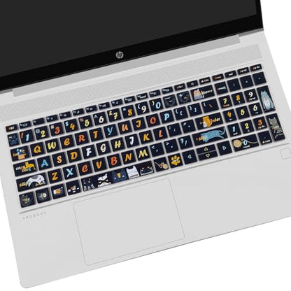 Keyboard Cover for 15.6" HP ProBook 450 G8 G9 G10 / ProBook 455 G8 G9 G10 /ProBook 650 G8/HP Zbook Power G8 G9, Cute Keyboard Skin, Cat - color: Cat