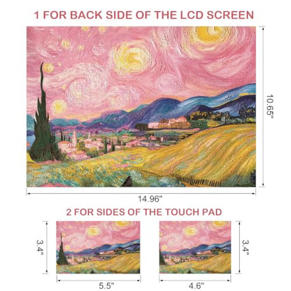 DINKY 15.6 inches Laptop Skin Sticker Netbook Universal Reusable Protector Cover Decal Fits 13 13.3 14 15 15.4 15.6 inch Laptop Protector Notebook, Pink Starry Sky Field - color: Pink Starry Sky Field