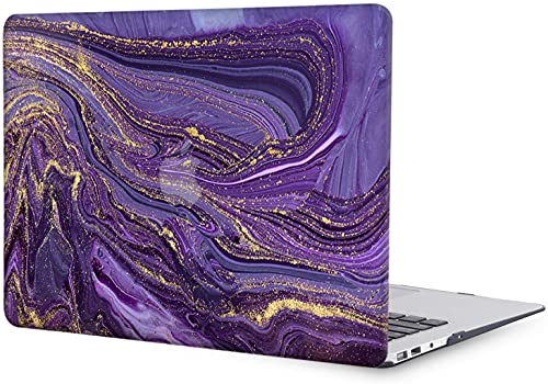 MacBook Air 13 Inch Laptop Case Compatible With 2010-2017 Models A1466 A1369 - Plastic Hard Shell Cover & Keyboard Skin - Purple Wave - color: 1280 Purple wave, size: Air 13" 2010-2017(A1369/A1466)