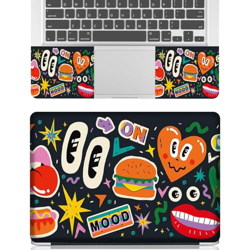12.1-15.6 Inch Laptop Skin Decal, Universal Reusable Vinyl Laptop Cover Sticker, Waterproof Art Decal Protector I Lovely Heart Lips - color: Lovely Heart Lips