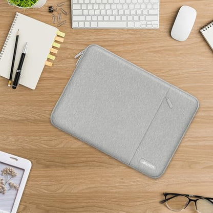 MOSISO Laptop Case 12.3 inch, 11-11.6 inch Laptop Sleeve Bag with Pocket | Compatible with MacBook Air 11.6, Acer HP Dell Lenovo Samsung, Surface Pro, Polyester Vertical Computer Bag, Gray - color: Gray, size: 12.3 inch