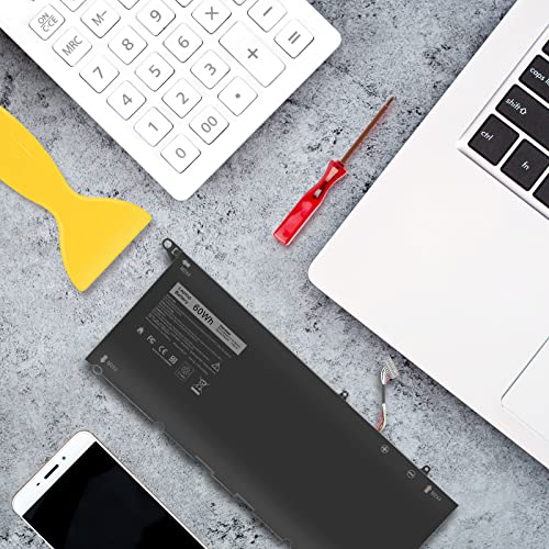ASUNCELL 60Wh PW23Y Battery for Dell XPS 13 9360 13-9360-D1605G 13-9360-D1605T 13-9360-D1609 13-9360-D1609G 13-9360-D1705G Series 0RNP72 0TP1GT 0PW23Y - size: PW23Y 12.01 × 5.51 × 0.67 in
