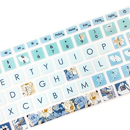 Silicone Keyboard Skin for 12.4" Microsoft Surface Laptop Go 1/2 / 3, Peony - color: Peony