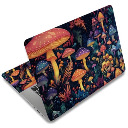 SUPERDANT Laptop Skin Sticker Mushrooms Laptop Decals Personalized Universal Notebook Computer Wrap Vinyl Skin Stickers Cover Art Decal Removable 12-15.6 Inch Waterproof Scratch-Resistant Gifts