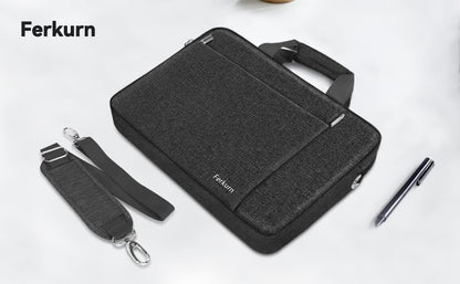 Ferkurn Laptop Bag Case for Women Men Computer Bag Compatible with HP Envy Pavilion Omen/LG Gram/MSI/Dell Inspiron XPS/Lenovo/Acer, Shoulder Strap Carrying Messenger Briefcase, Black, 15.6 16 Inch - color: Black, size: 15.6 inch
