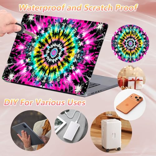 Laptop Skin Sticker Decal 12" 13" 13.3" 14" 15" 15.6",Waterproof Scratch Resistant Vinyl,Reusable Easy to Apply,for MacBook HP Dell Notebooks Netbooks Laptop,2 Wrist Pads,Colorful Print - color: Colorful Print